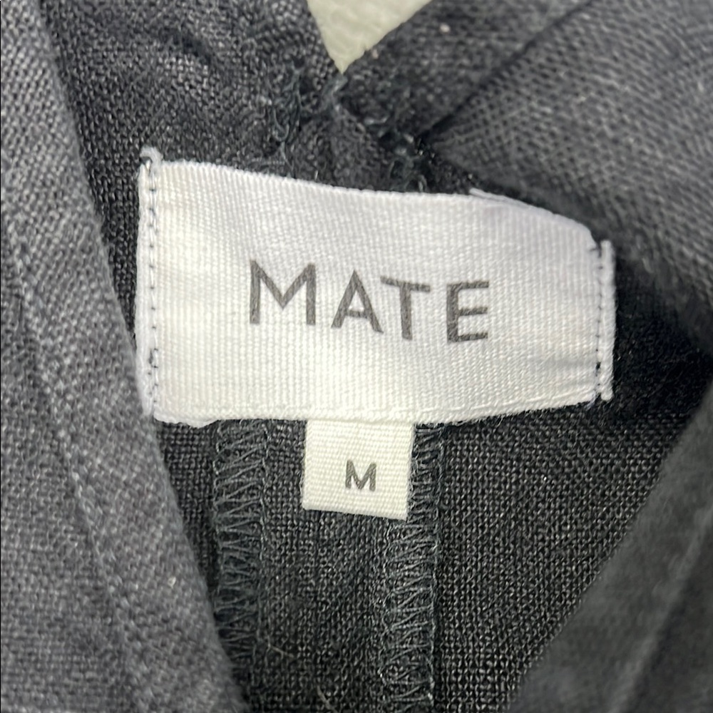 NEW MATE The Label M‎ 100% Organic Linen Black Tank Center Seam Dress - Picture 8 of 12